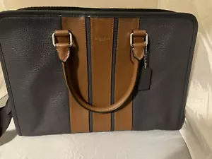 Coach Herren Kieselleder Bond Slip Tasche blau/Ochsenblut F72308 - Bild 1 von 16