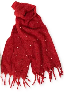 I.n.c. International Concepts Embellished Womens Boucle Blanket Wrap Red - Picture 1 of 1