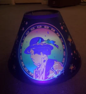 Jimmy Hendrix Paper Lamp Shade Signature Glows Under Black Light Vtg FLAWED OOAK - Picture 1 of 11