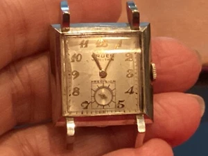 Vintage Gruen Watch Veri-Thin Precision 21 Jewels 10K White Gold Filled~ Running - Picture 1 of 22