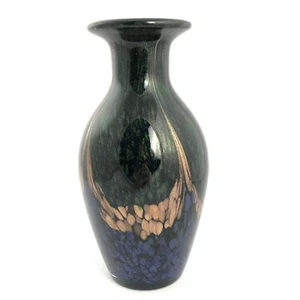 Vintage Dale Tiffany Art Glass Favrile Mardi Gras Aventurine Flecked Vase 9” - Picture 1 of 12