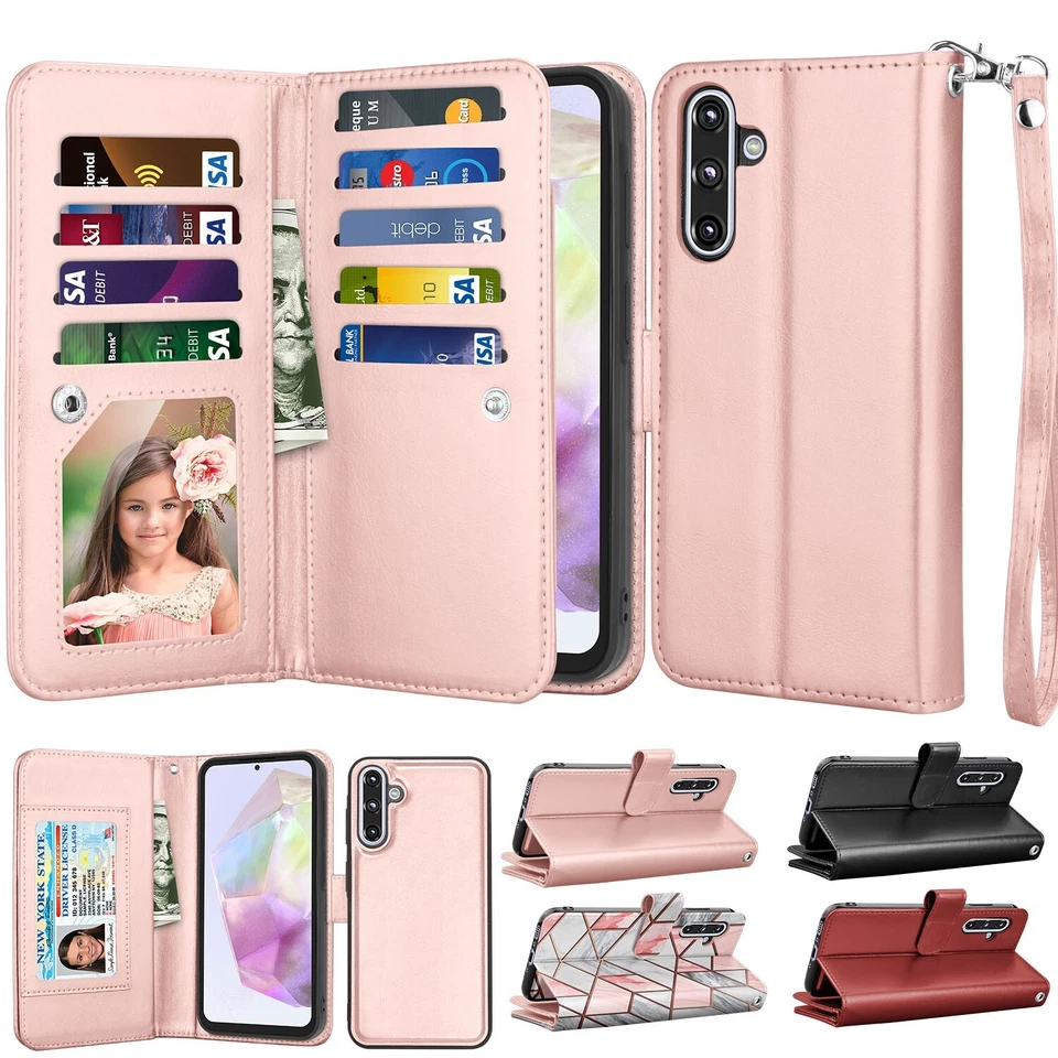 For Samsung Galaxy A36 5G Wallet Case Leather Card Holder Magnetic Phone Cover - Image 1 of 1
