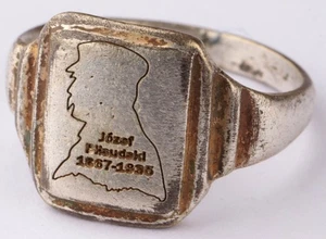 Poland WW2 Ring Marshal Jozef Klemens Pilsudski WWII 1867- 1935 Polish Military - Picture 1 of 13