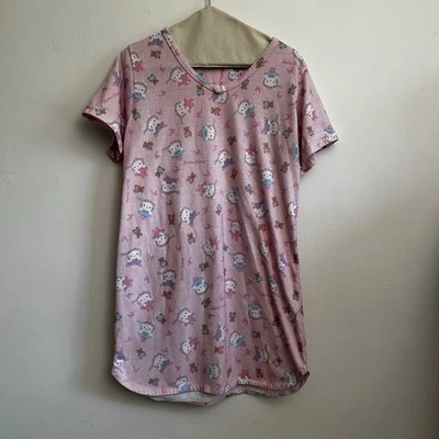 Винтажный 2002 Sanrio Hello Kitty розовый девочек 6/6 x ночная рубашка * читать информацию * пижамы - Изображение 1 из 4