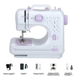Máquina de coser eléctrica 505A 12 puntadas mini hogar + tablero de expansión + 11 pies - Imagen 1 de 46