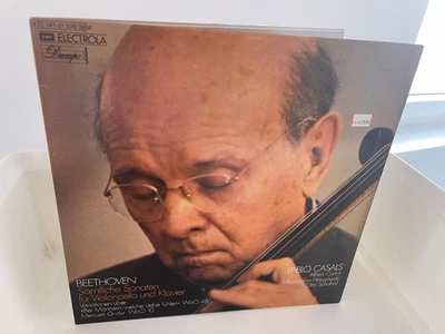 PABLO CASALS - COMPLETE WORKS FOR CELLO & PIANO - DACAPO REC - DOUBLE LP - MINT - Image 1 of 3