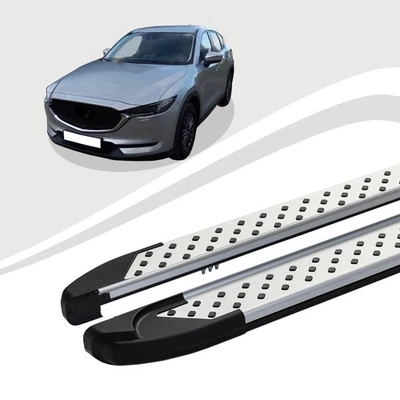 Pedane Adatte Per Mazda CX-5 Dal 03/2017 ALMO Argento Con ABE - Immagine 1 di 4