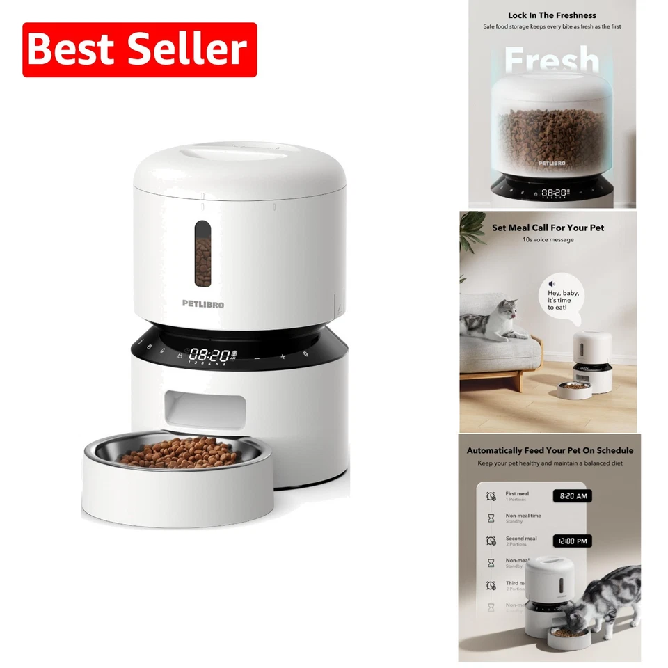 PETLIBRO PLAF005 - Automatic Cat Food Dispenser for Freshness Preservation White