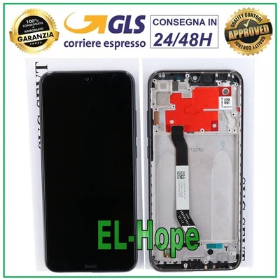 DISPLAY LCD + FRAME ORIGINALE XIAOMI REDMI NOTE 8T M1908C3XG TOUCH SCREEN NERO - Immagine 1 di 3