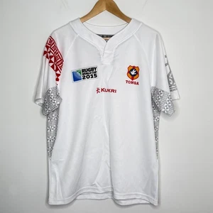 Tonga Rugby World Cup 2015 Kukri Rugby Shirt L Herren weiß - Bild 1 von 13