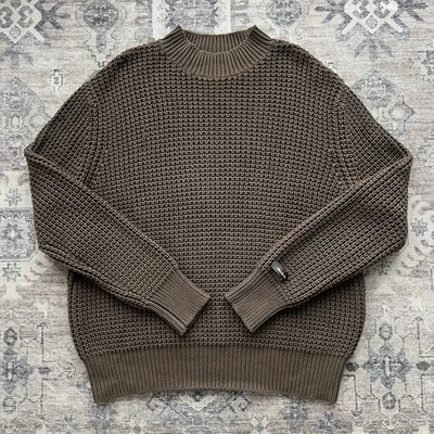 Suéter tejido marrón pata de gallo Aimé Leon Dore talla grande Foto 1 de 4