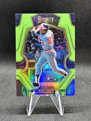 2023 Panini Select Neon Green Prizm /75 Rod Carew #181 Minnesota Twins - Image 1 of 3
