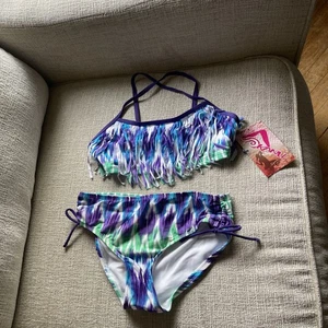 Kanu Surf Kelly 2 Pc Swim Suit Girls Size 12  MSRP $33 NWT Bohemian - Picture 1 of 10