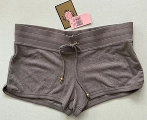 NWT Vintage Y2K Juicy Couture Gray Terry Cloth French Press Dolphin Short Large - Picture 1 of 5