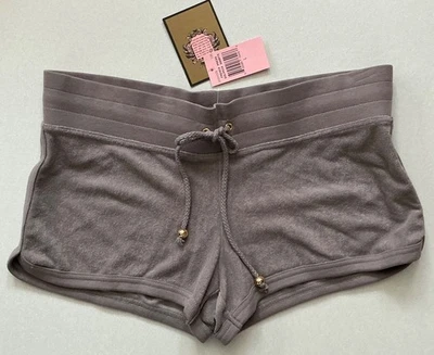 NWT Vintage Y2K Juicy Couture Gray Terry Cloth French Press Dolphin Short Large - Image 1 of 4
