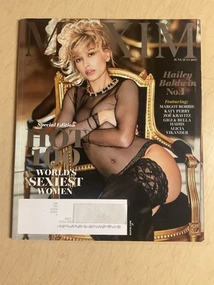 june july 2017 Maxim #224 Hailey Baldwin sexy cover Hot 100 Alicia Vikander - Image 1 of 4