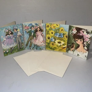 Hallmark 1960s unused vintage Greeting Cards (x4) w/ Envelopes (x4) - Picture 1 of 13