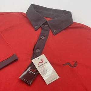 Woodworm Golf Performance Polo Shirt Men’s Size XL Red Stretch Short Sleeve NEW - Picture 1 of 7
