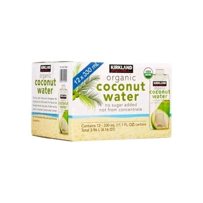 Kirkland Signature Organic Coconut Water 11.1 fl oz 12 Pack No Sugar Added - Image 1 of 4