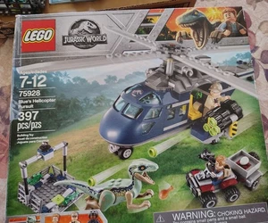 LEGO Jurassic World Blue's Helicopter Pursuit 75928 Complete Set - Picture 1 of 10