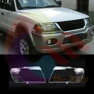 ✈ Front Left&Right  Headlight Cover For Mitsubishi Montero V73 2003-2010 - Image 1 of 4