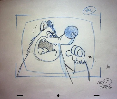 Lápiz de producción Yoink of the Yukon JERRY EISENBERG #LF firmado dibujado a mano Foto 1 de 2