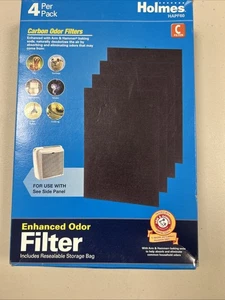 Holmes Replacement Carbon Odor Filters HAPF60 Filter C 4 Pack Opened Non Used - Picture 1 of 2