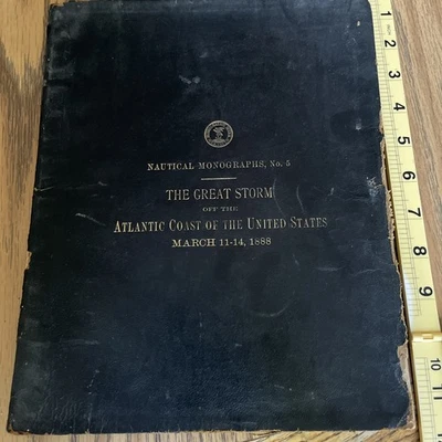 La Gran Tormenta del Atlántico 1888 Vintage Foto 1 de 4