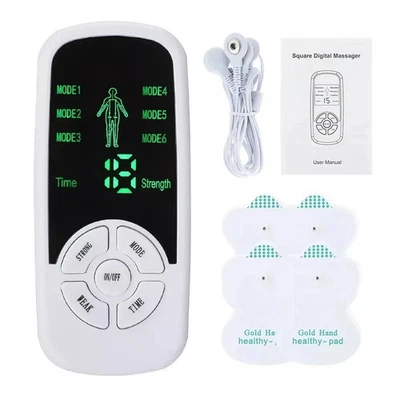 Tens Machine Therapy Pads Back Muscle Electrical Stimulator Massager Pulse EMS - Image 1 of 4