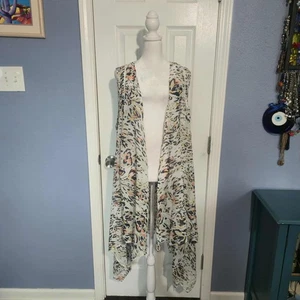 Kimono largo sin mangas estampado ligero 14/16W Cato para mujer nuevo sin etiquetas - Imagen 1 de 8