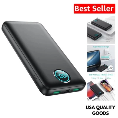 Banco de alimentación Tri-Output 30.800 mAh con pantalla LCD - Carga rápida para todos los dispositivos Foto 1 de 4