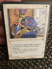 MTG White Creature Hand of Justice - Fallen Empires Magic the Gathering LP 1994