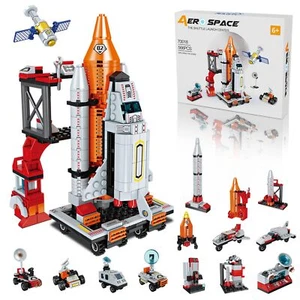 Abbabby 12 in 1 Aerospace Toys with Rocket Launcher.Space Shuttle Building Bl... - Picture 1 of 8