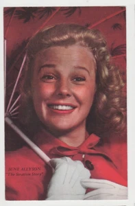 June Allyson circa 1950 Movie Candid Color Card US issue Postcard #A30 Stratton - Picture 1 of 2