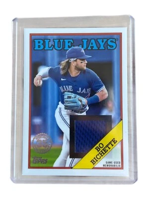  Bo Bichette Blue Jays 2023 Topps 1988 jersey relic card #88R-BBI - Image 1 of 2