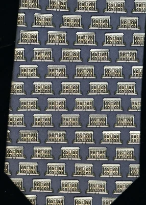 Vineyard Vines Repp Tie DREW University 1867 College Geometric Silk Neck Tie 59” - Изображение 1 из 4