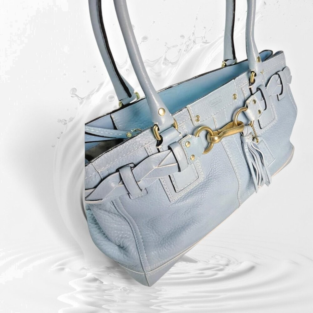 Coach Hampton Satchel/Top Handle Bag Blue Bags & Handbags