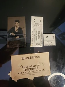 Boletos antiguos y tinte para recital de la sonata Beebe Dethier 17 de enero de 1910 Boston - Imagen 1 de 9