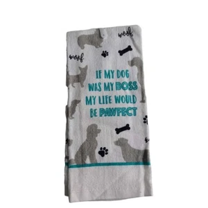 Dog Single Kitchen Towel NEW -Cotton -15in x 25in -Pets -Dogs -Puppies - Picture 1 of 4
