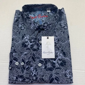 Robert Graham "Hauser" Men's Shirt - Navy & Light Blue - Size Small - NEW - Picture 1 of 12