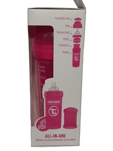NUOVO biberon Twistshake anti-coliche senza BPA 8 oz tutto in uno 2+M rosa - Foto 1 di 5