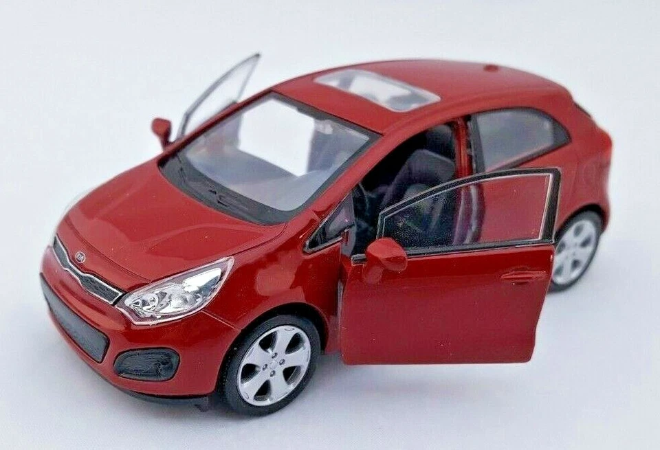 BLITZ VERSAND KIA RIO rot / red Welly Modell Auto 1:34 NEU & OVP BOX - Bild 1 von 2