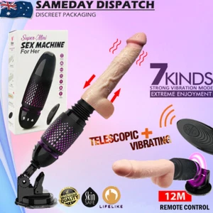 Sex Machine Telescopic Realistic Dildo Vibrator Auto Thrusting Heat Dong Sex Toy - Picture 1 of 12