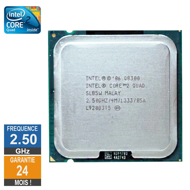 Processeur Intel Core 2 Quad Q8300 2.50GHz SLB5W LGA775 4Mo - Photo 1/1