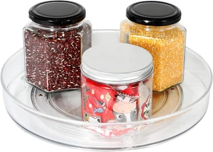 Lazy Susan Condiments Organizer, Spice Rack Storage Turntable for Cabinet,Fridge - Picture 1 of 7