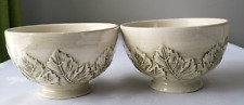Two Williams-Sonoma Napa Sage Green 6.5" by 4" All Purpose Footed Bowls Italy
