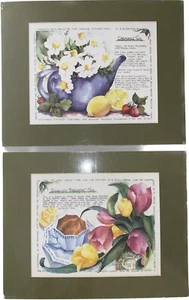 Deborah K. Ellis Signed Watercolor Matted Prints. English Breakfast Camomile Tea - Picture 1 of 6