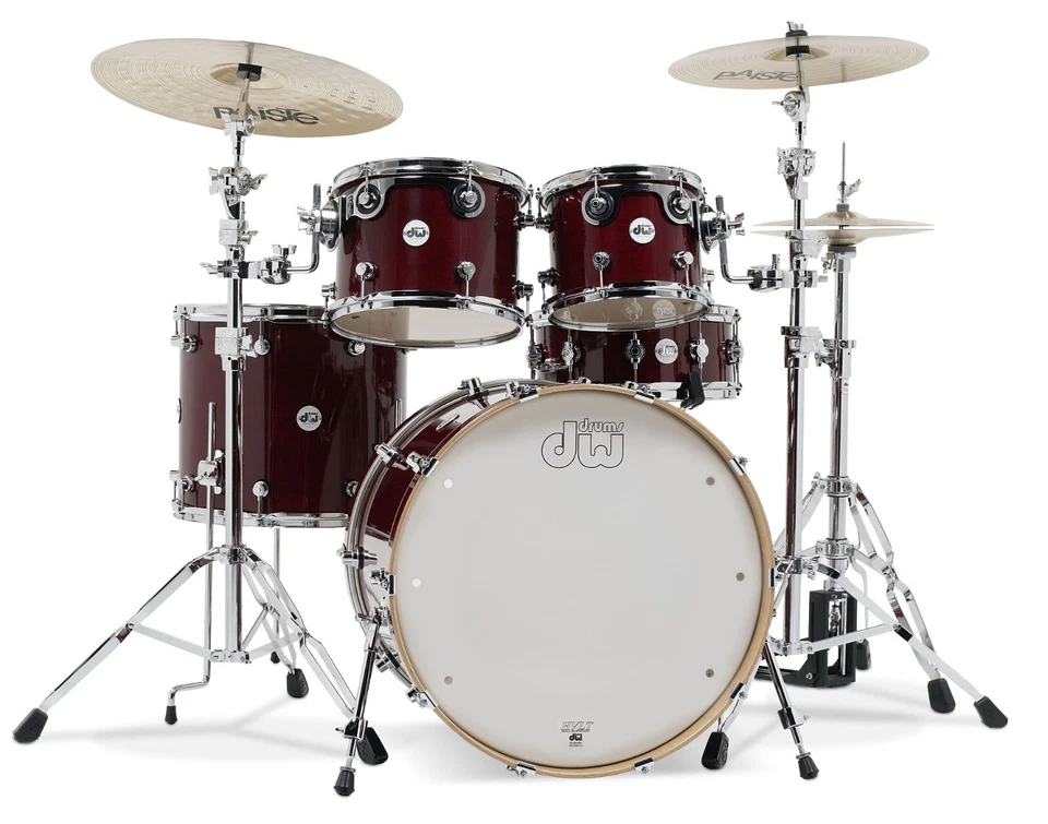 DW Design 5-Piece Cherry Stain Lacquer Drum Set - 22,10,12,16,14sn - DDLG2215CS - Image 1 of 1