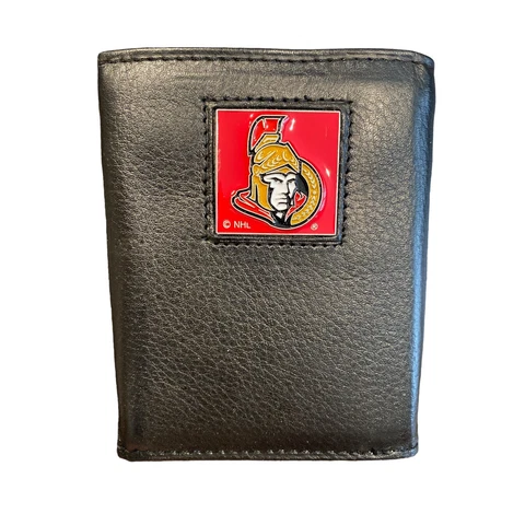 Ottawa Senators Trifold Leather Canvas Liner Wallet NHL Hockey League Cover