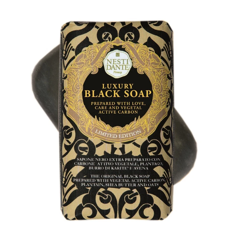 Nesti Dante Firenze, Bar Soap, Soap, Luxury Black Soap with Activated Charcoal, Vegan, 250g - Image 1 of 1
